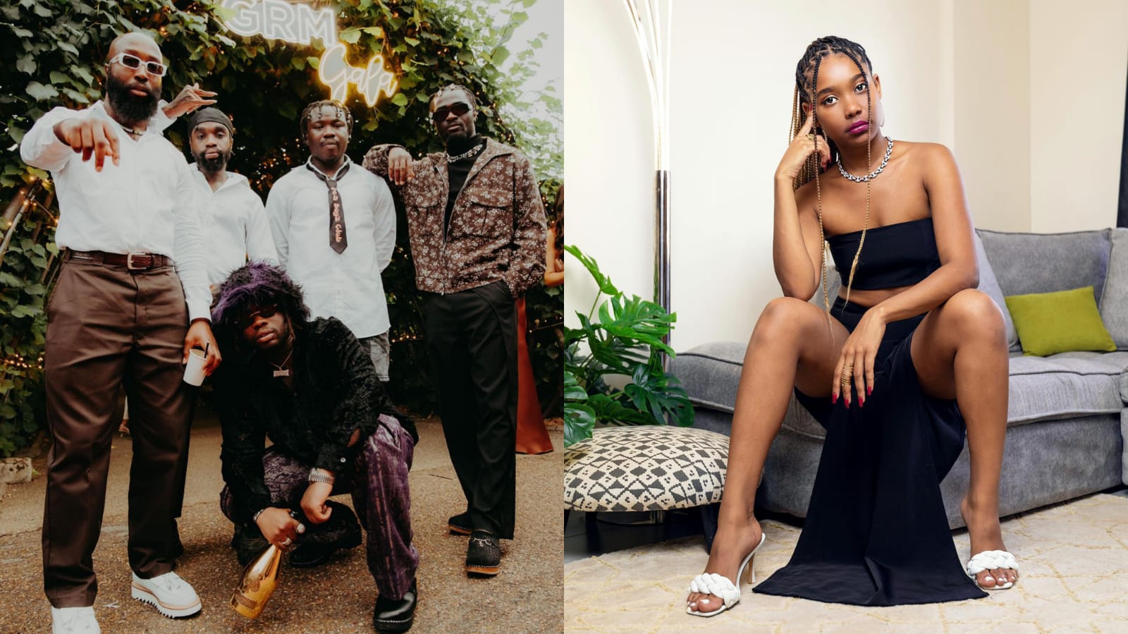 British Musical Group NSG and Kenyan content creator Elodie Zone