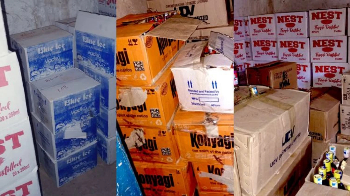 300 cartons of Counterfeit Alcohol Confiscated In Thika