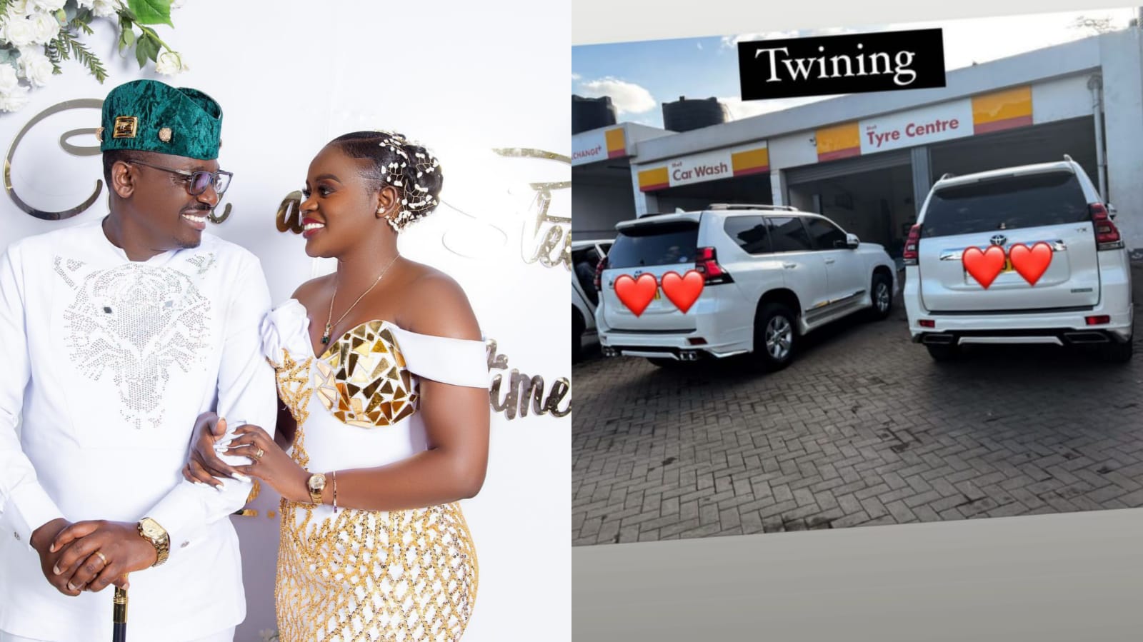 Cebbie Koks and Steve Ogolla Flaunts Matching Cars