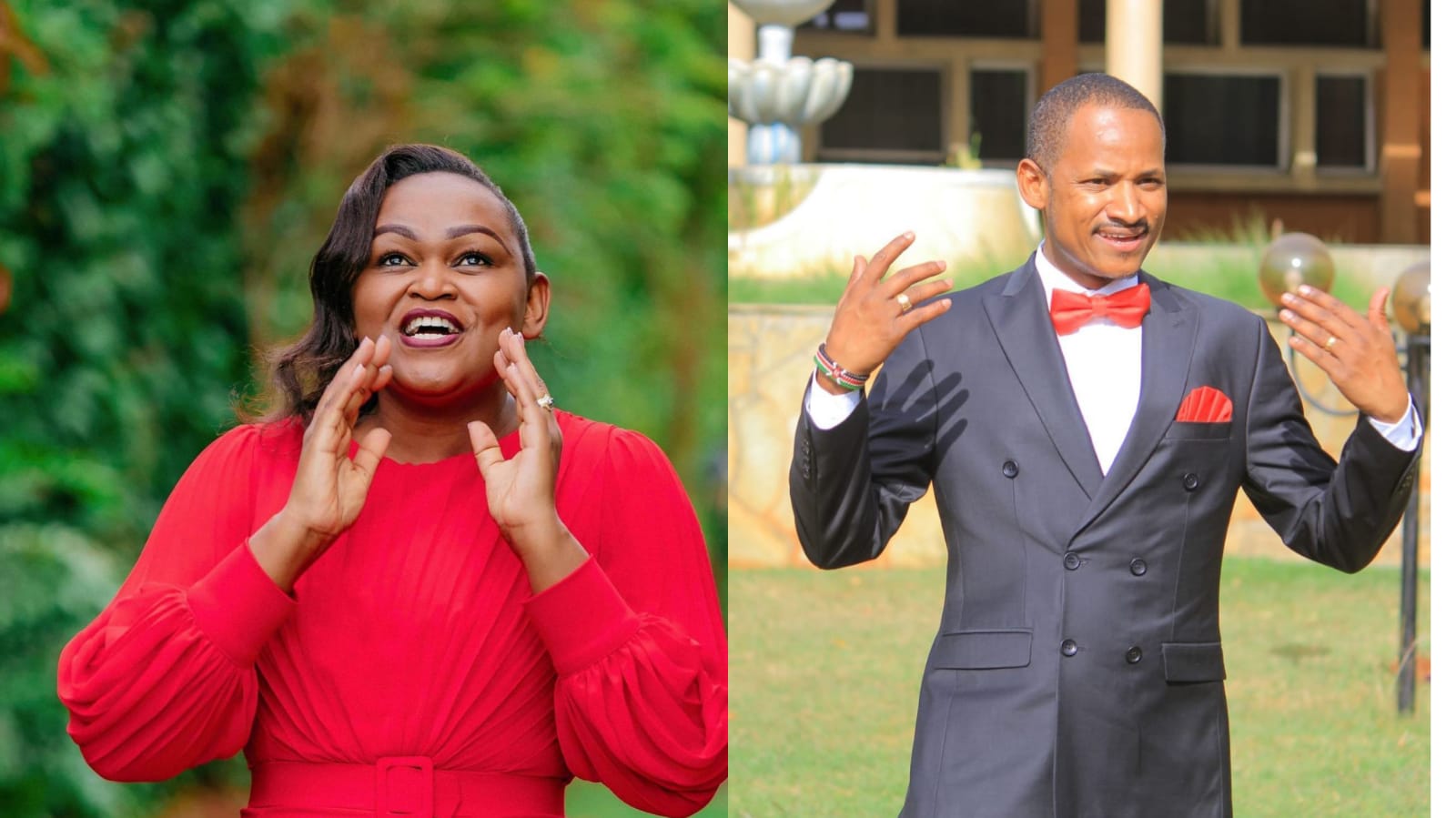 A collage of Syombua Osiany and Babu Owino