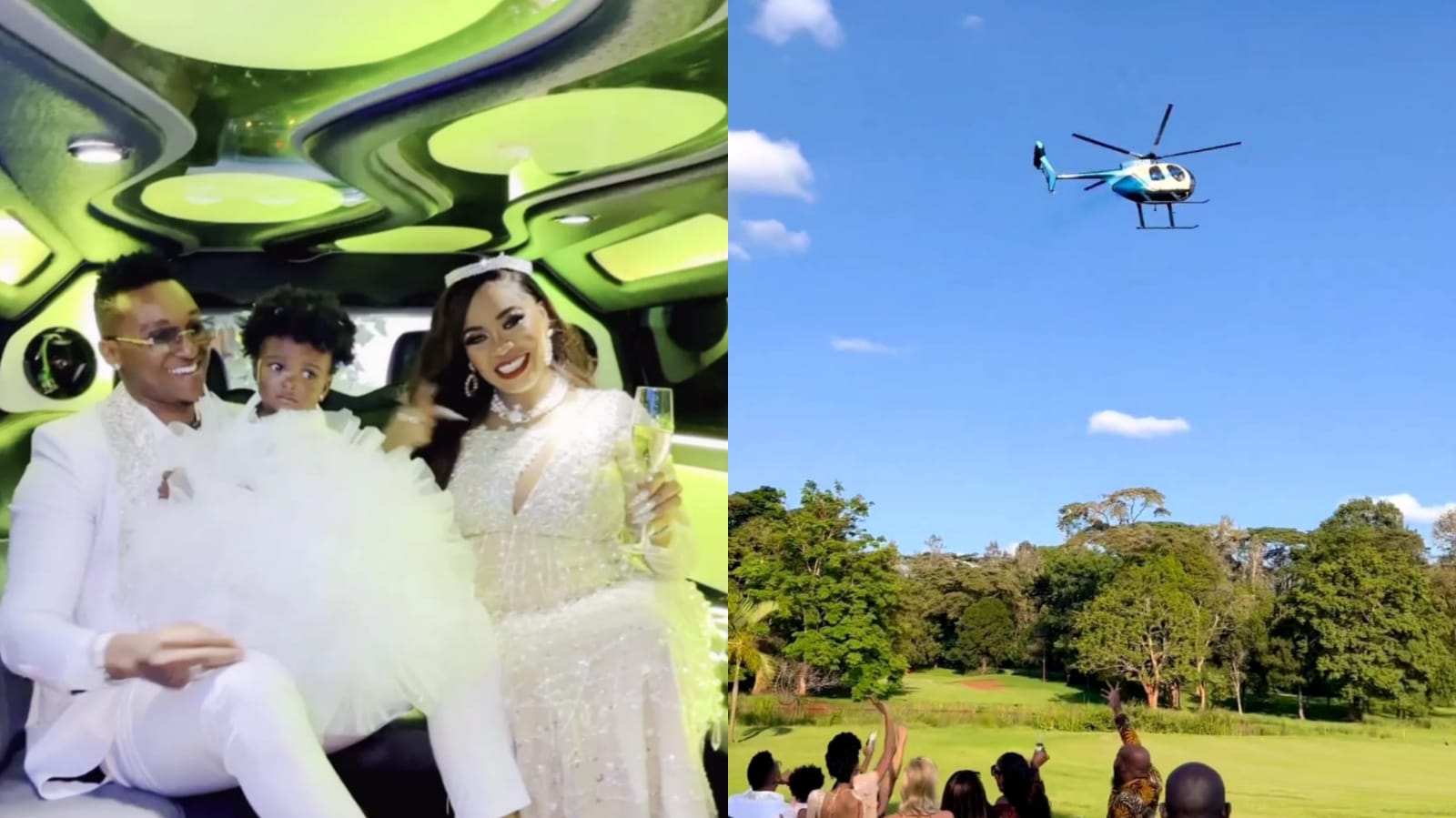 Vera Sidika uses a helicopter to reveal the gender of her baby