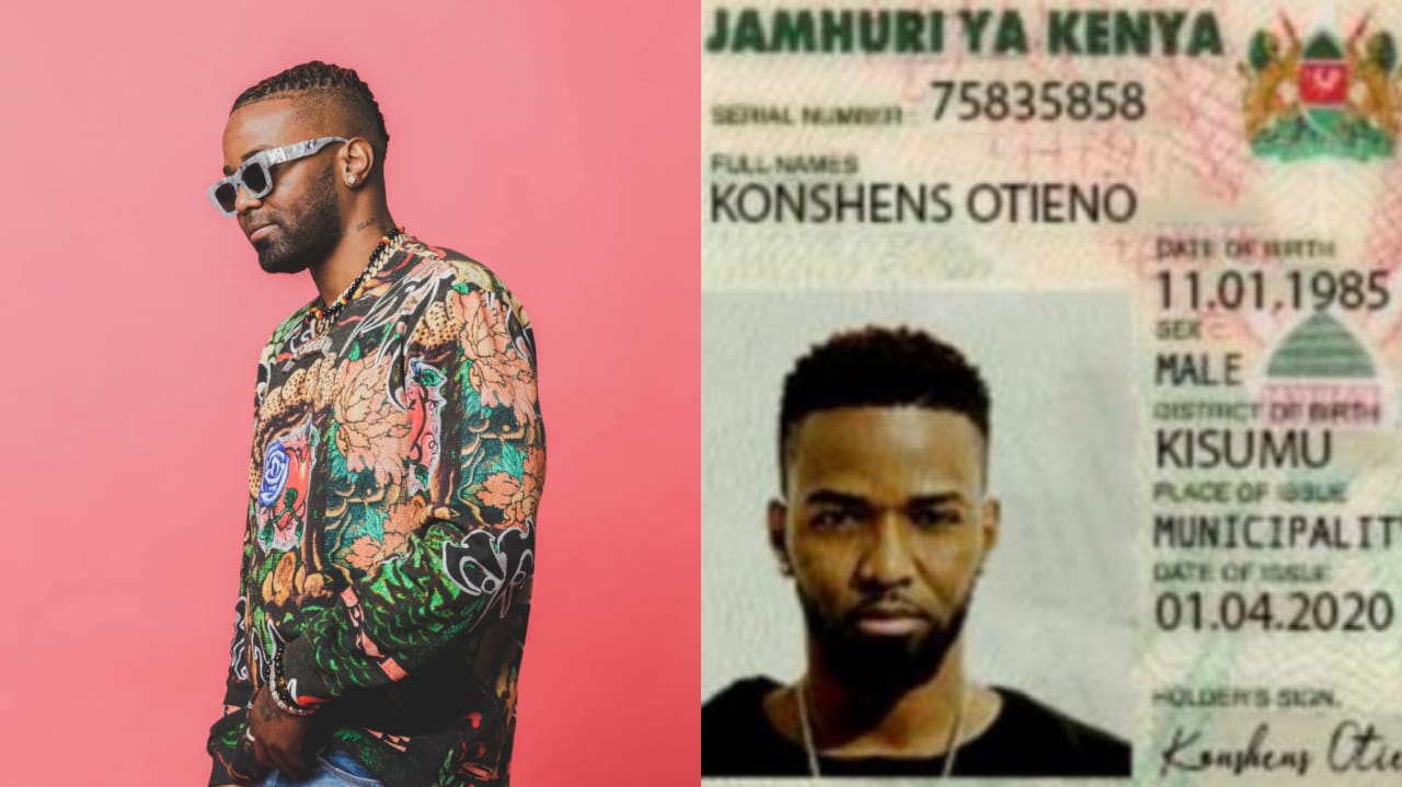 Konshens Embraces His Kenyan Name 'Otieno'