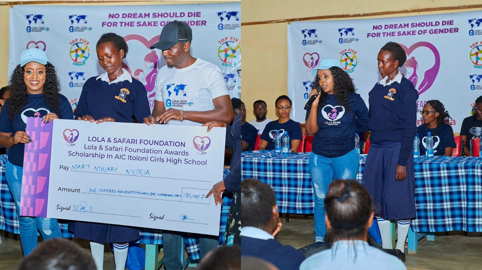 Lola and Safari Foundation by Nadia Mukami and Arrow Bwoy gives a full scholarship to a teenage mother
