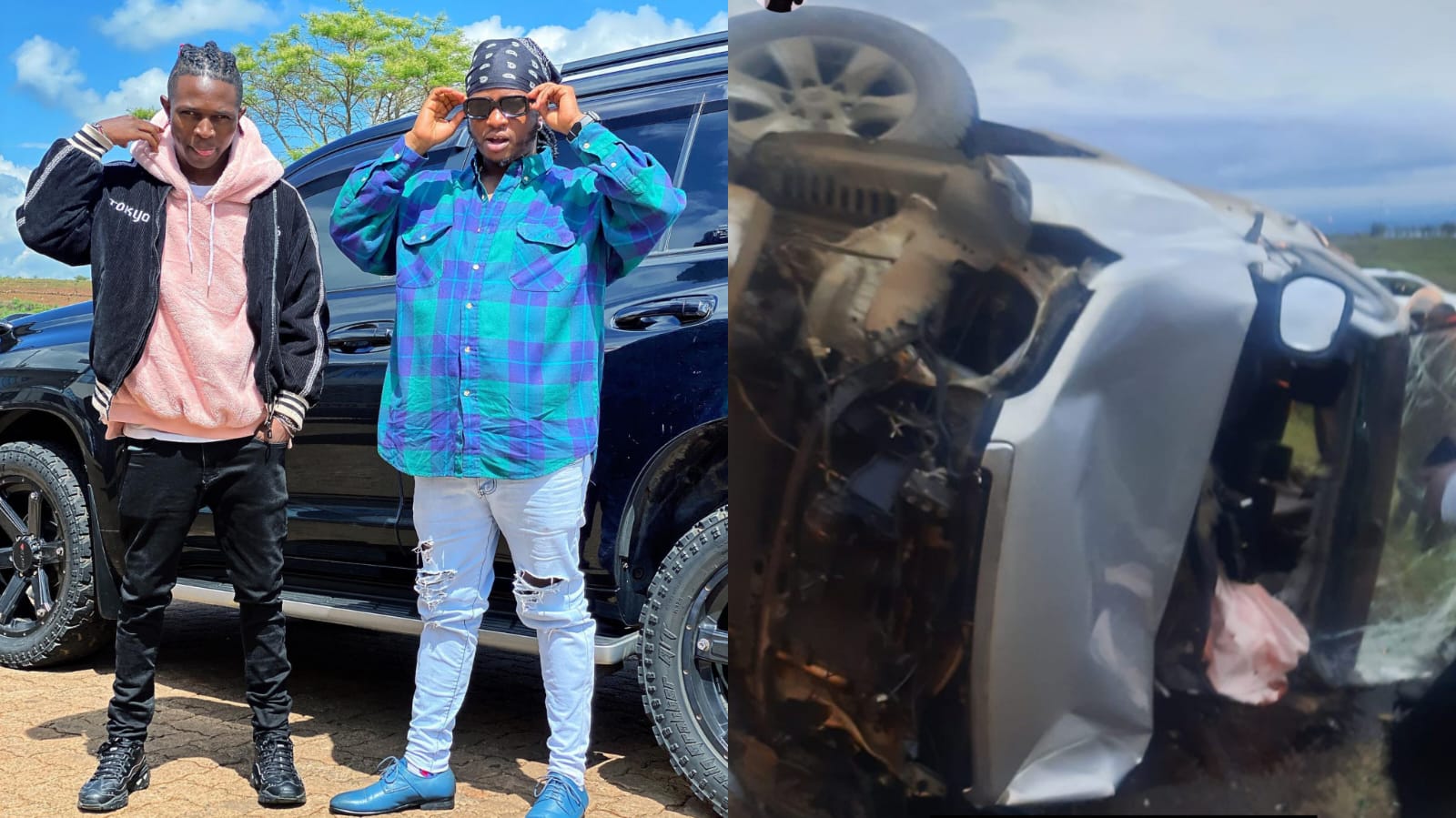 Mr Seed and DK Kwenye Beat Involved in a road accident