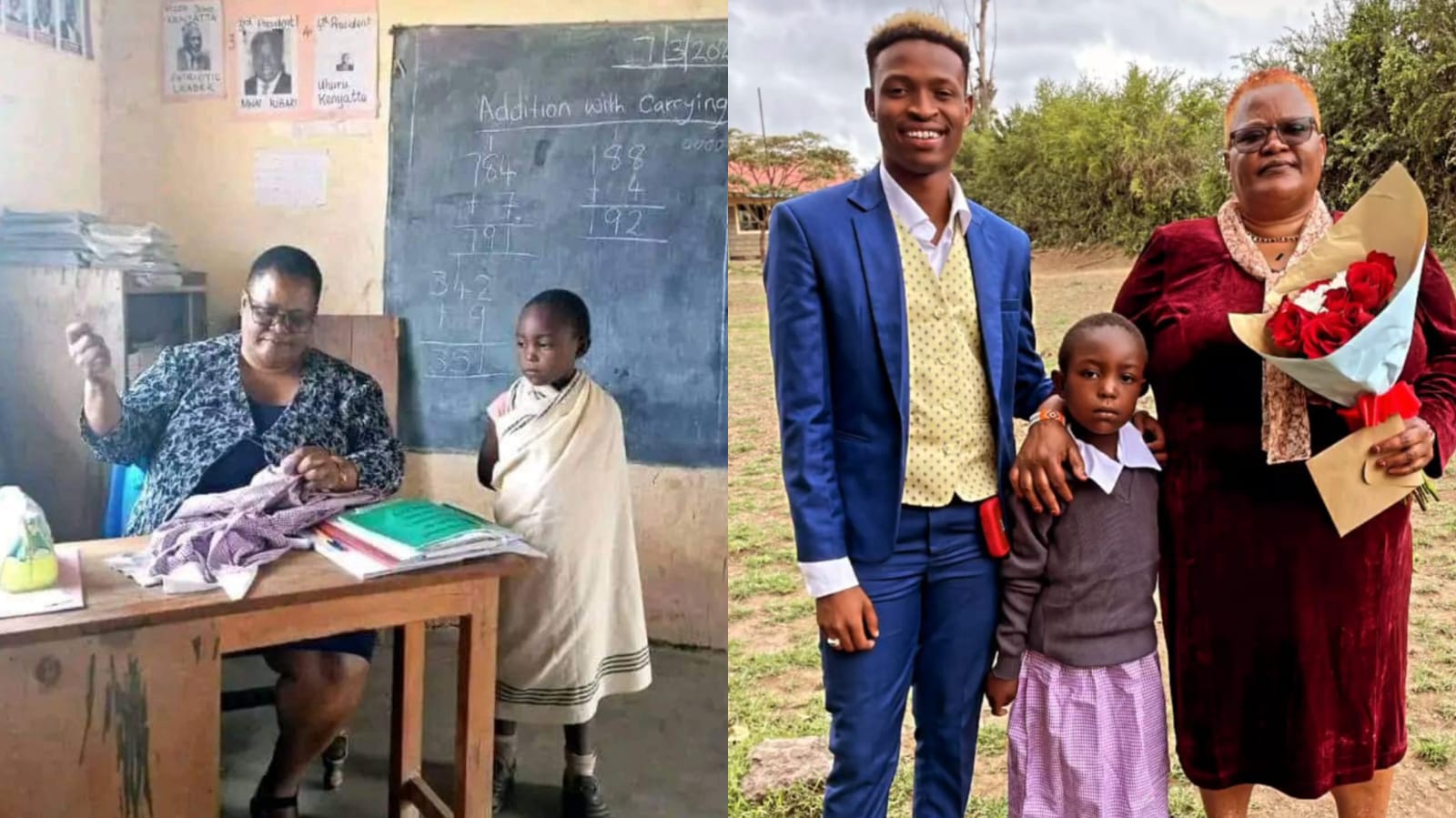 Lit Boy Surprises Teacher Pictured Sewing Pupil's Uniform In Class