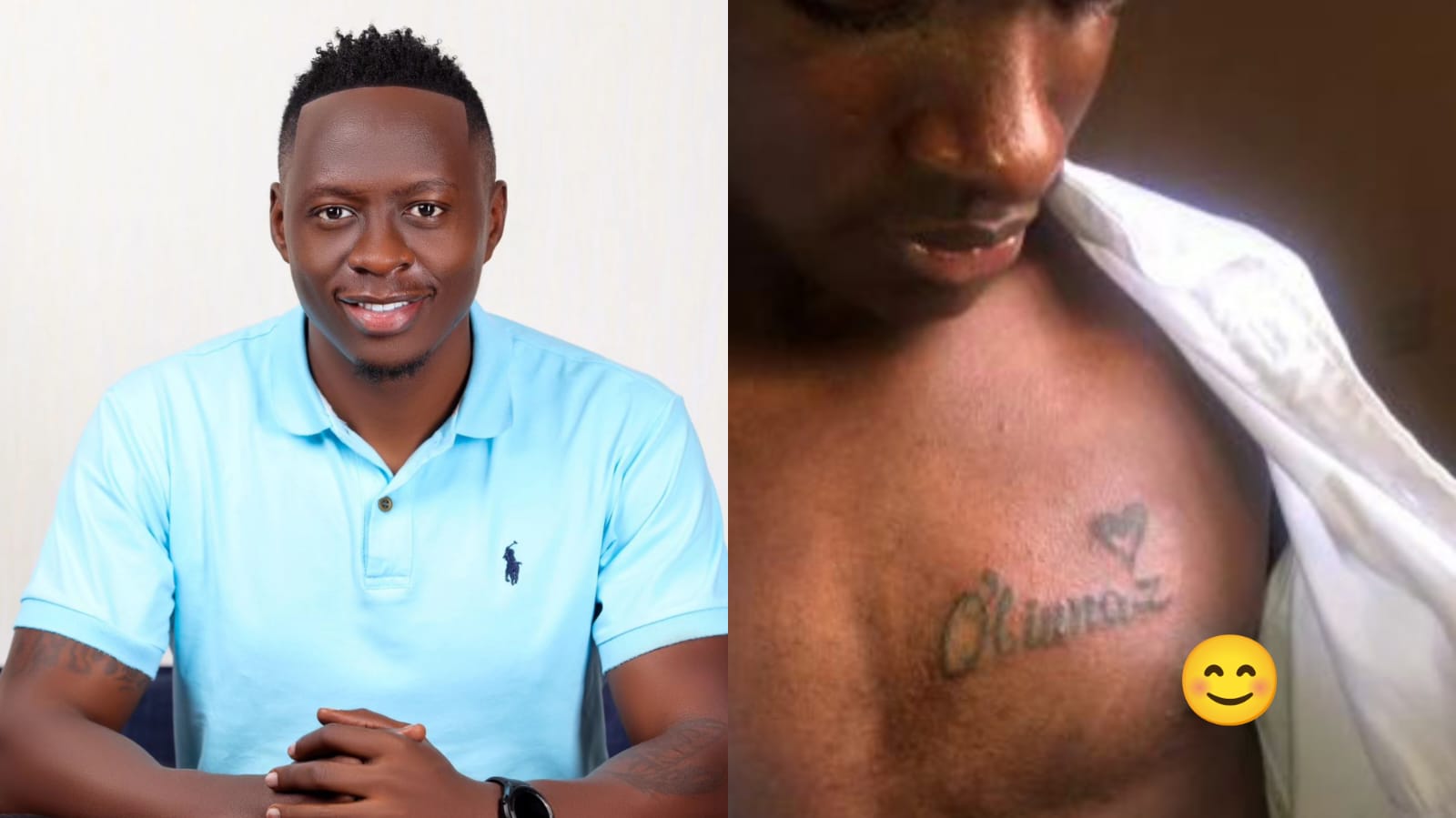 Man Tattoos Obinna's family name on his chest