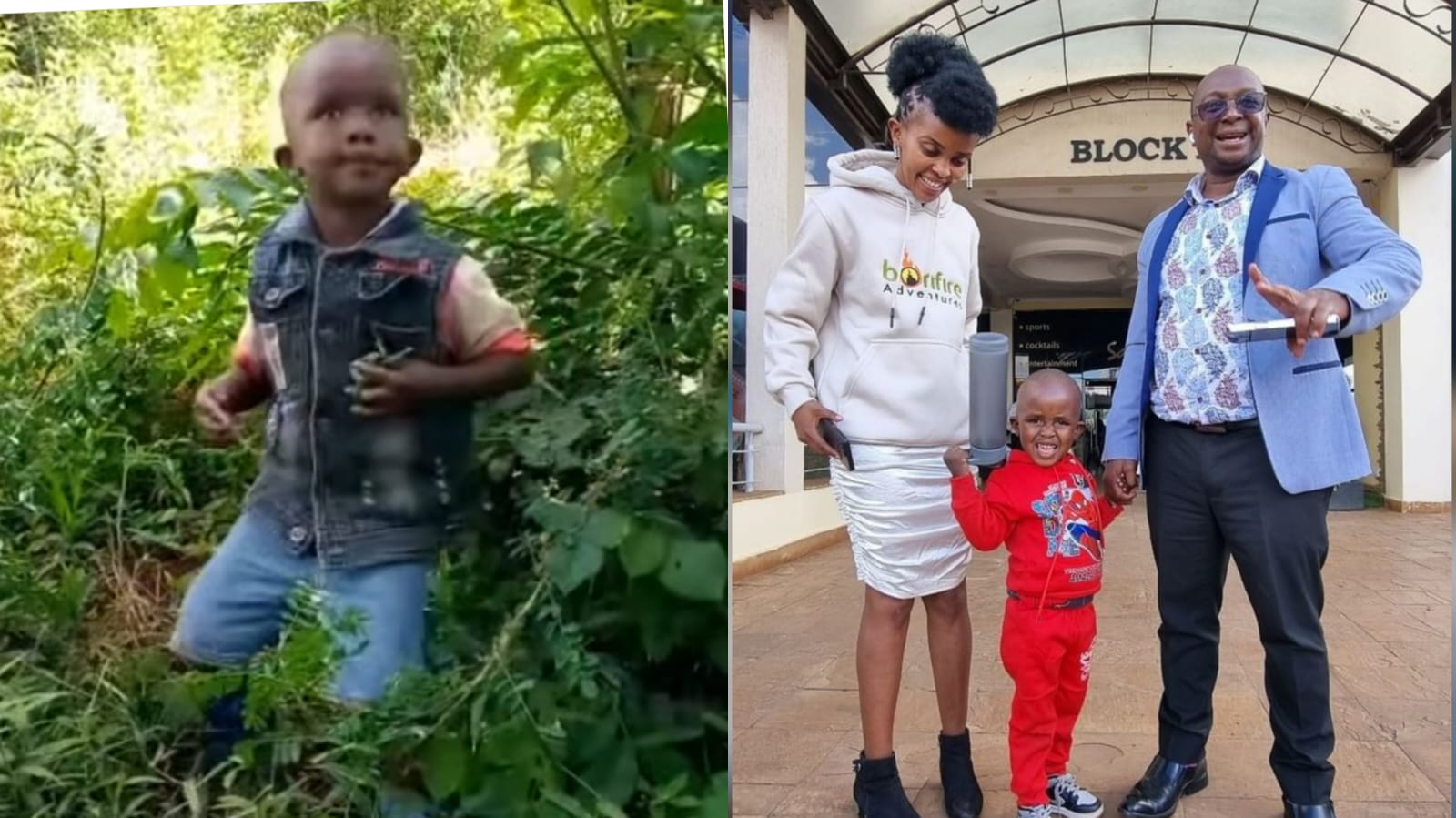 Three year old Ethan, his mother and Simon Kabu