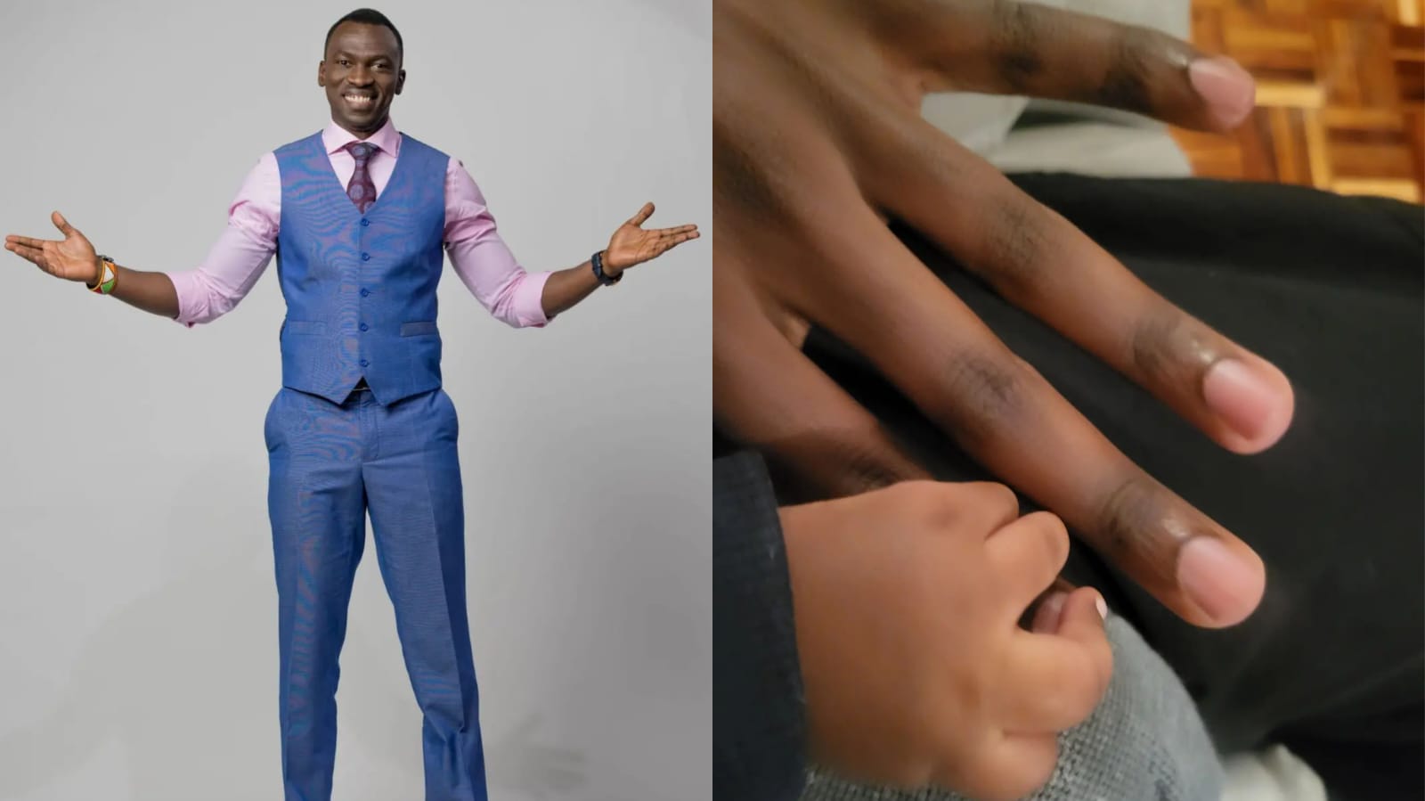 Trevor Ombija introduces son