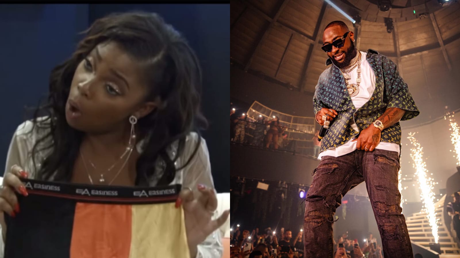 Kenyan Socialite Pendo displays Davido's boxers on live Tv