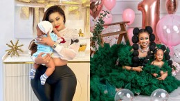 Vera Sidika with her two children Ice Brown and Asia Brown