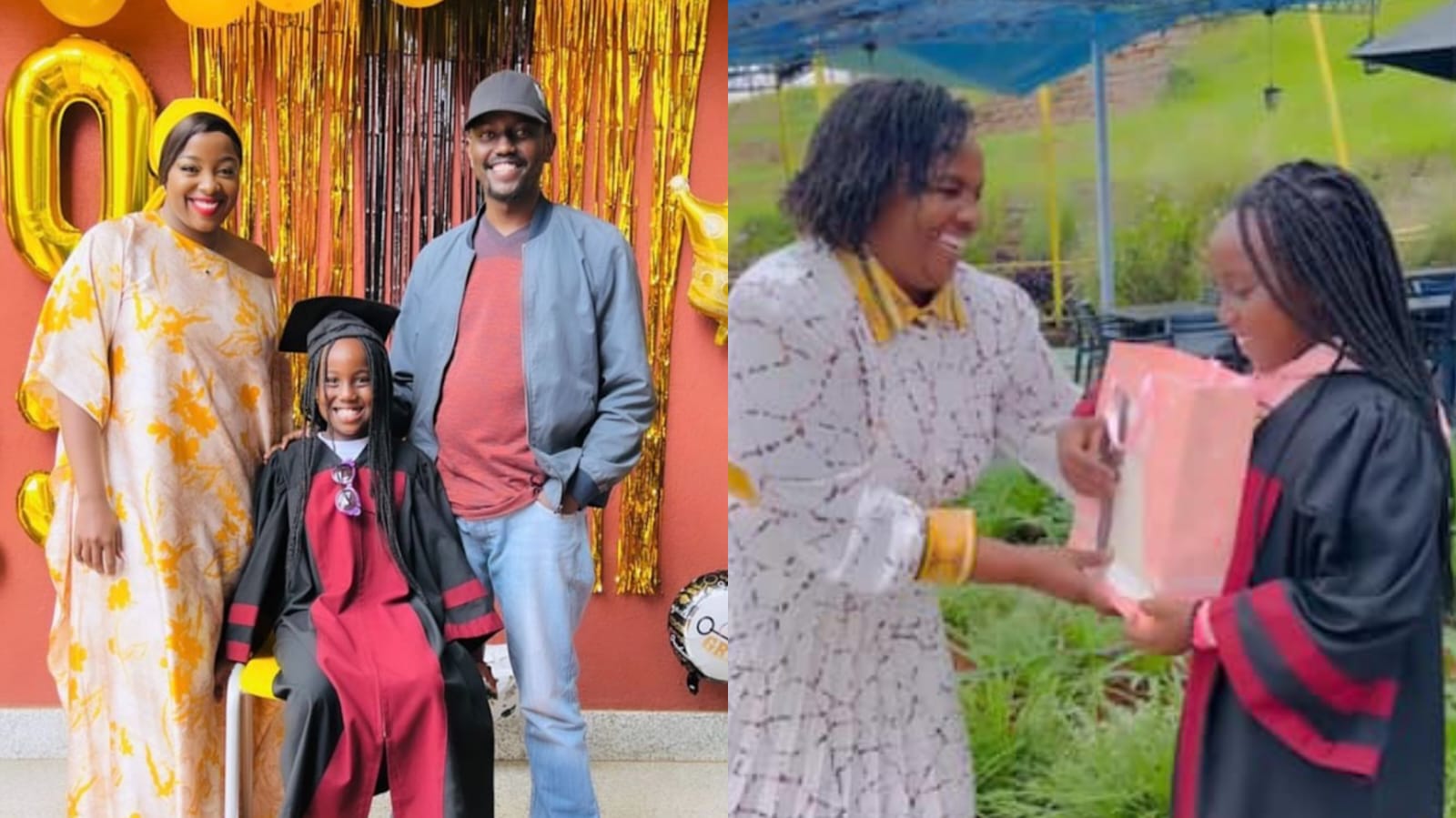 Jackie Matubia and her baby daddy Kennedy Njogu celebrate daughter's graduation