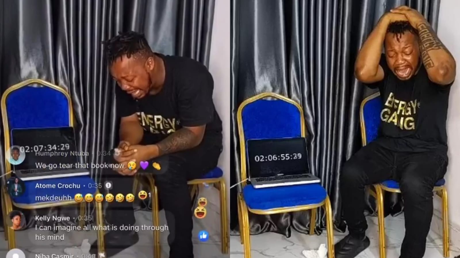 Tembu Ebere, the man who attempted to break Guiness World Records by Crying for 7 Days