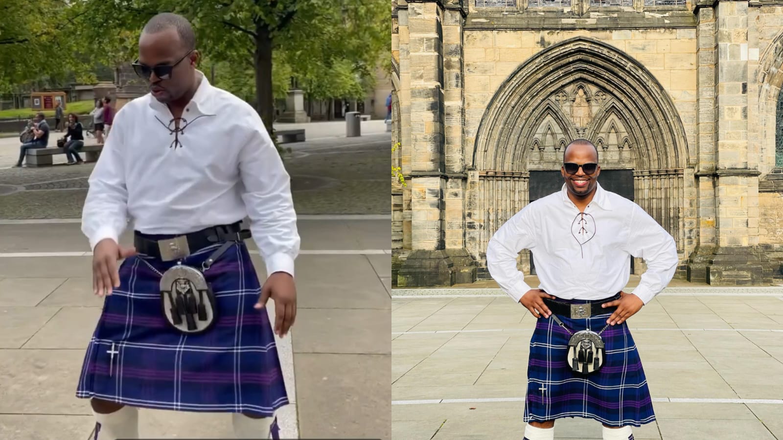 MC Jessy in a Scottish Kilt