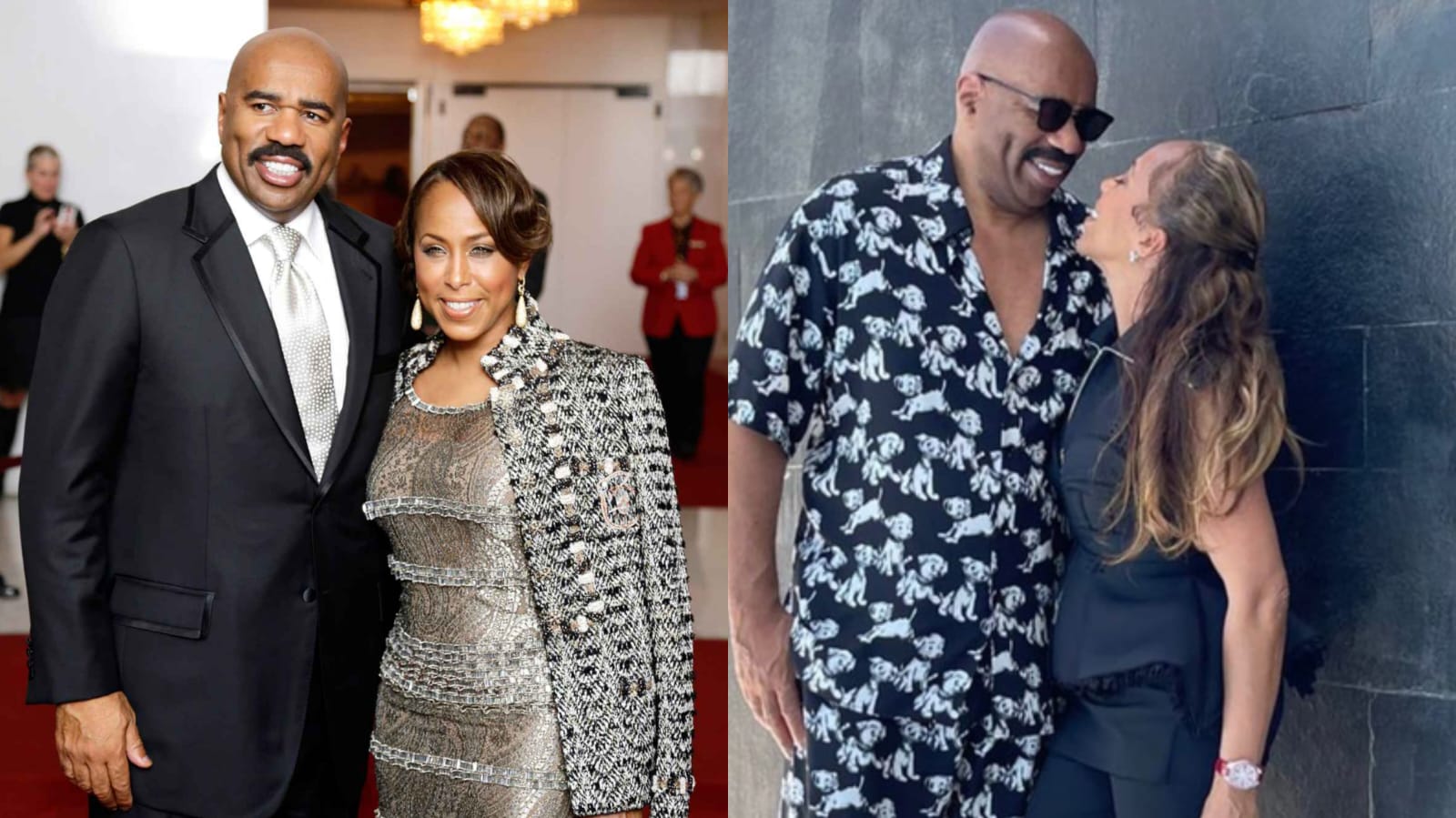 Steve Harvey with His Wife Marjorie