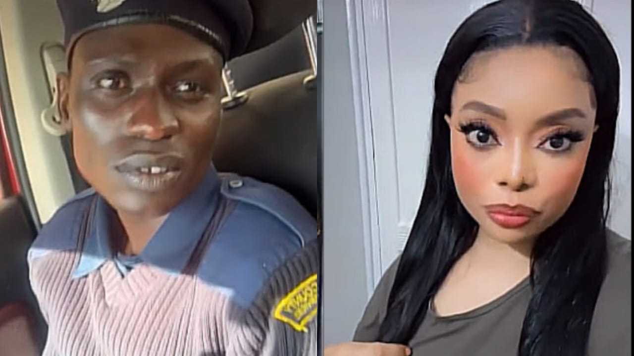 A collage of a Kanjo Officer and Ntazola Gloria