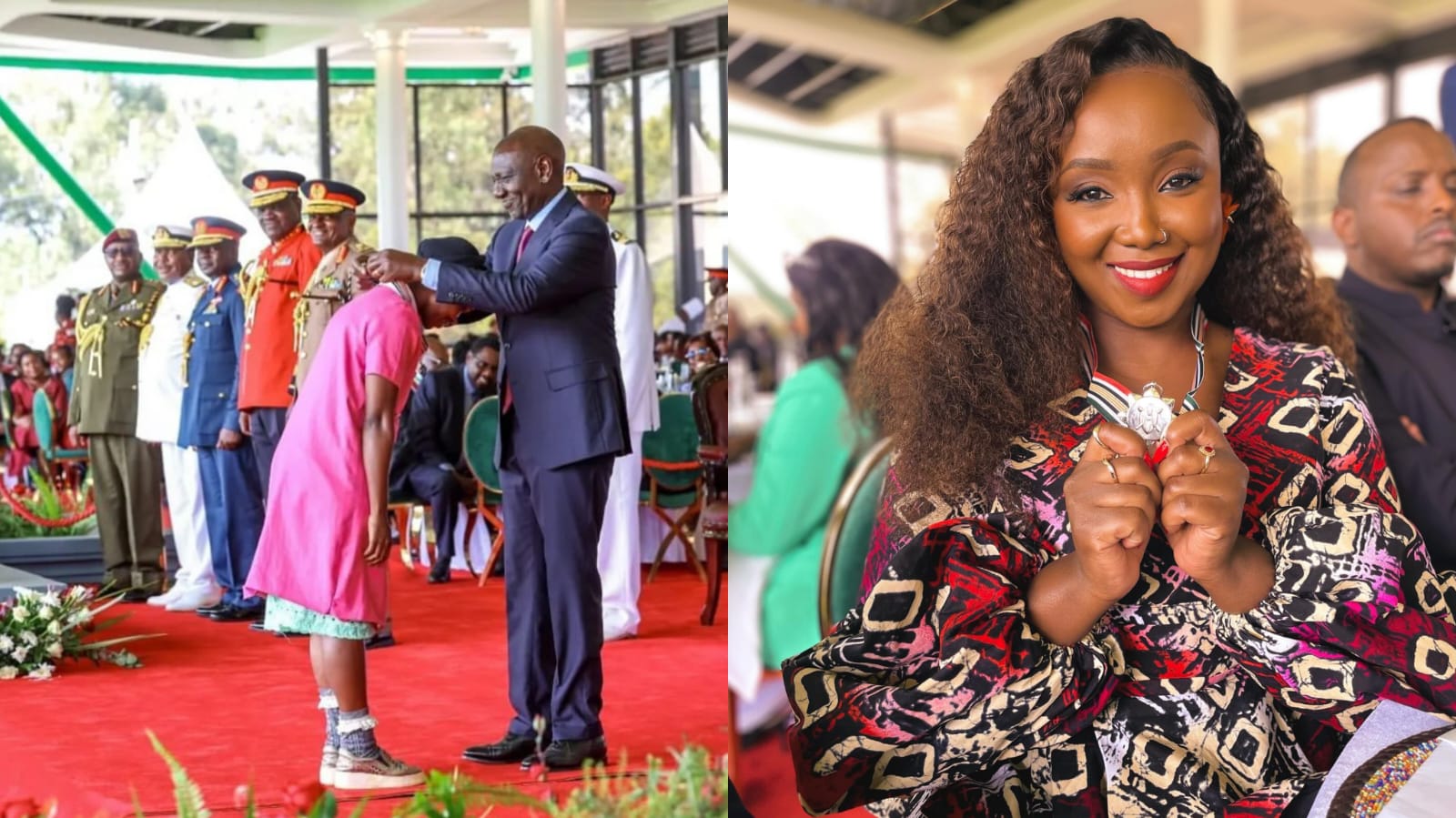 Jacky Vike and Kate Actress Awarded Order Of The Grand Warrior By President William Ruto