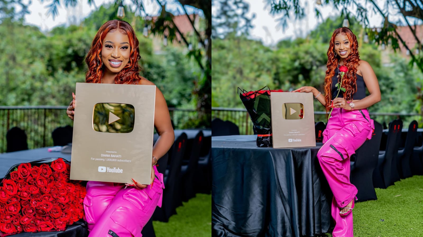 Diana Marua Receives Her 1 Million Subscribers Plaque From Youtube