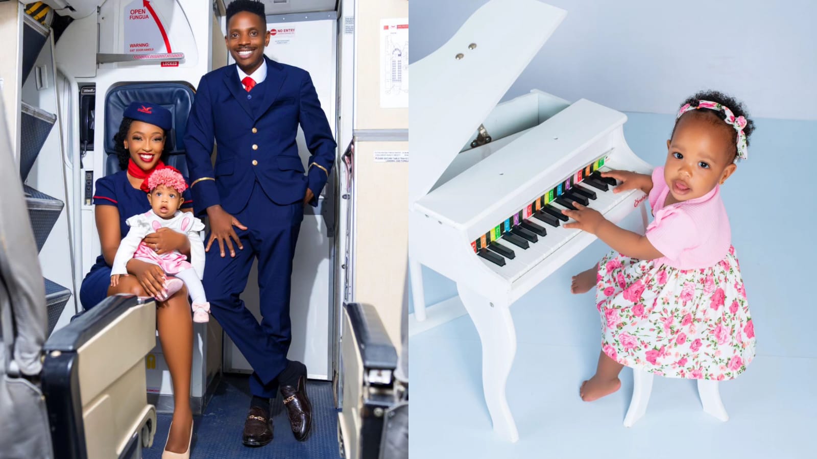 Eric Omondi and Lynne with their daughter Kyla