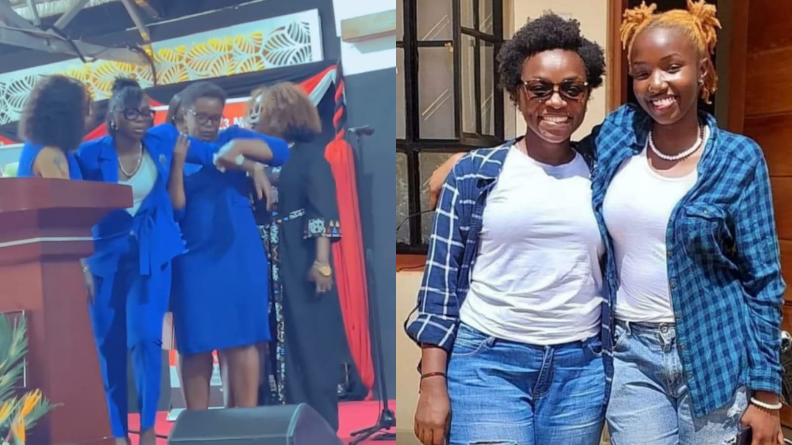 Actress Nyaboke Moraa with her daughter Marie Achieng