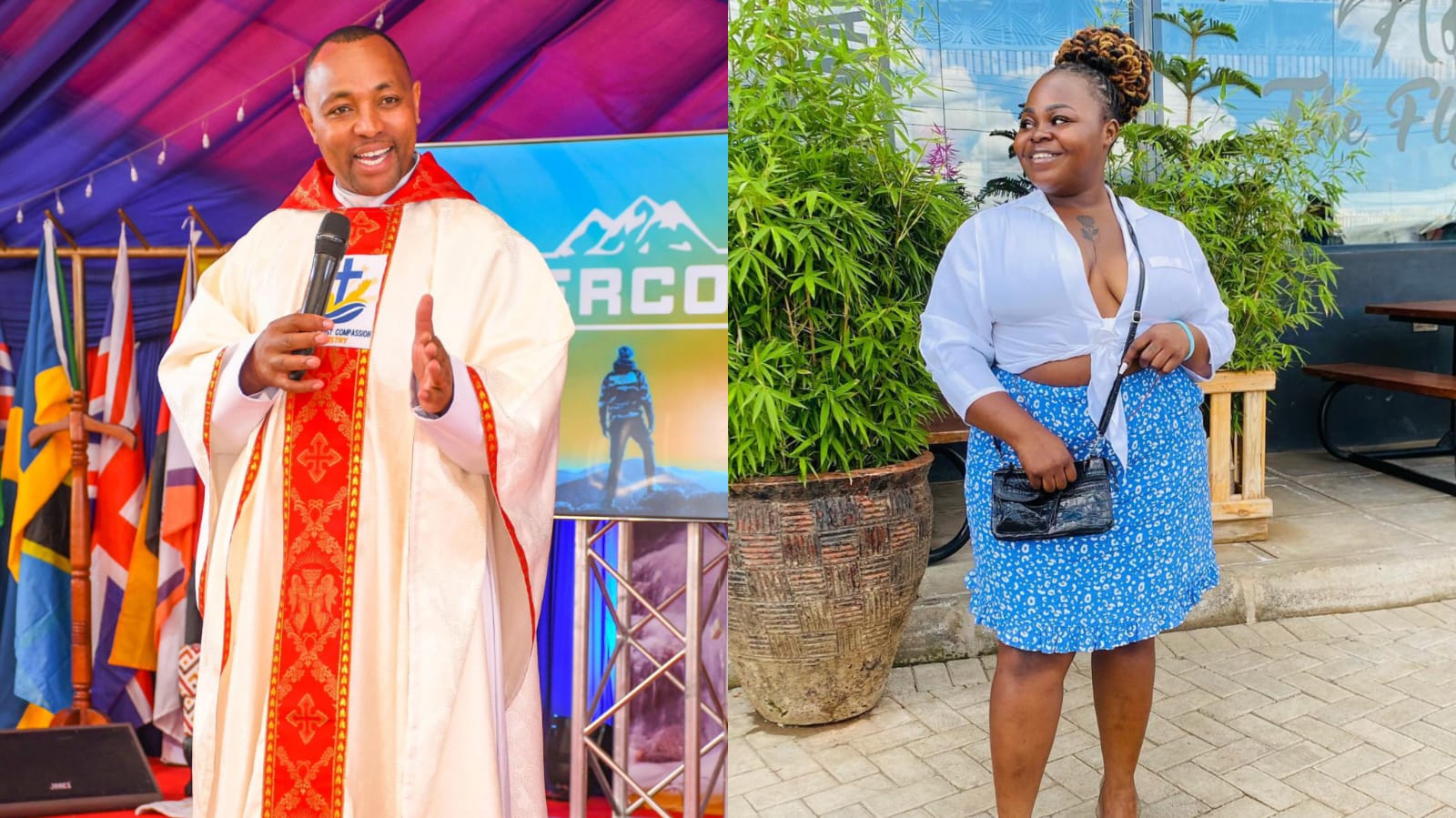 A collage of Bishop Ben Kiengei and Pritty Vishy