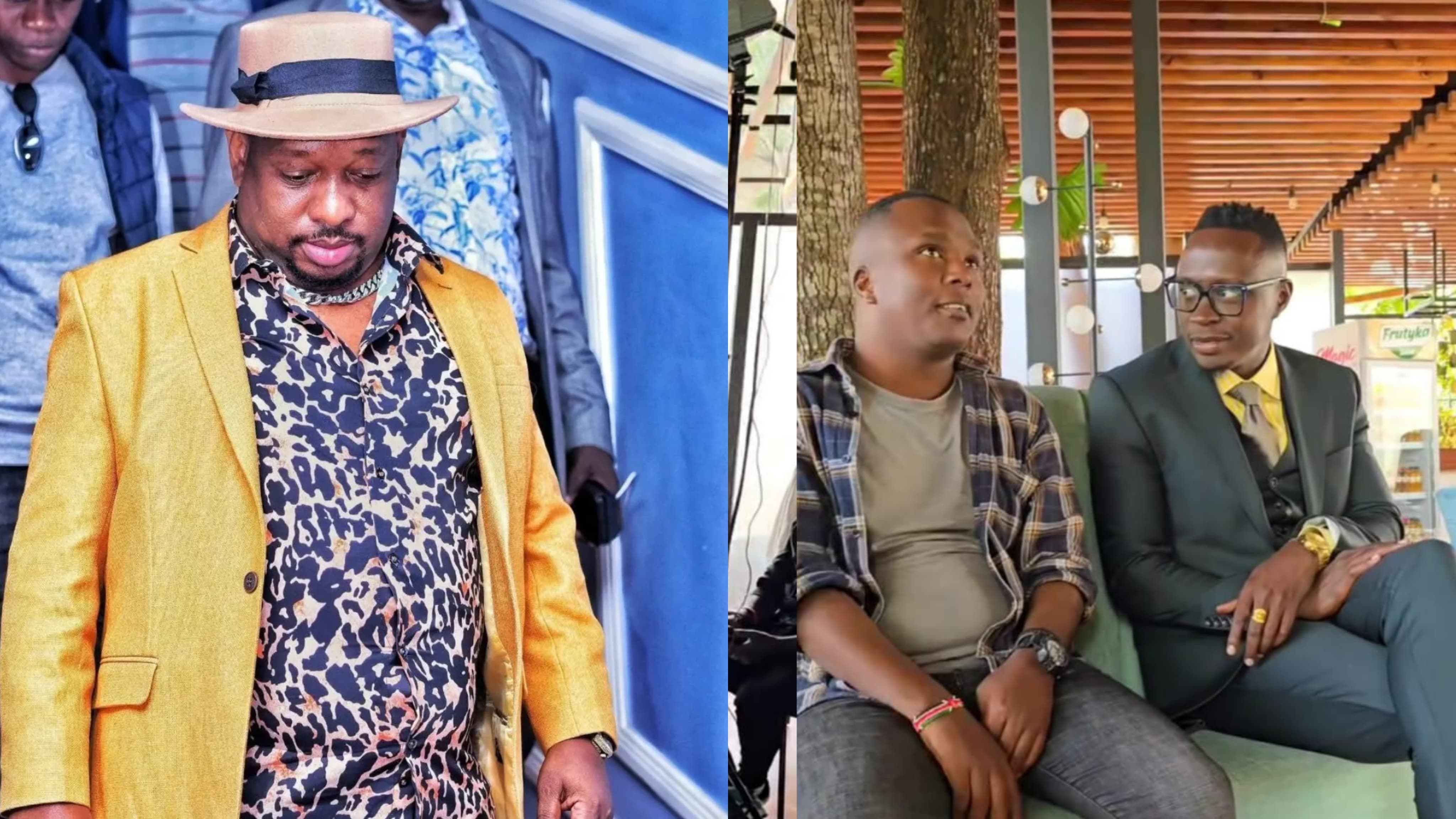 A collage of Mike Sonko, Kimani Mbugua and Oga Obinna