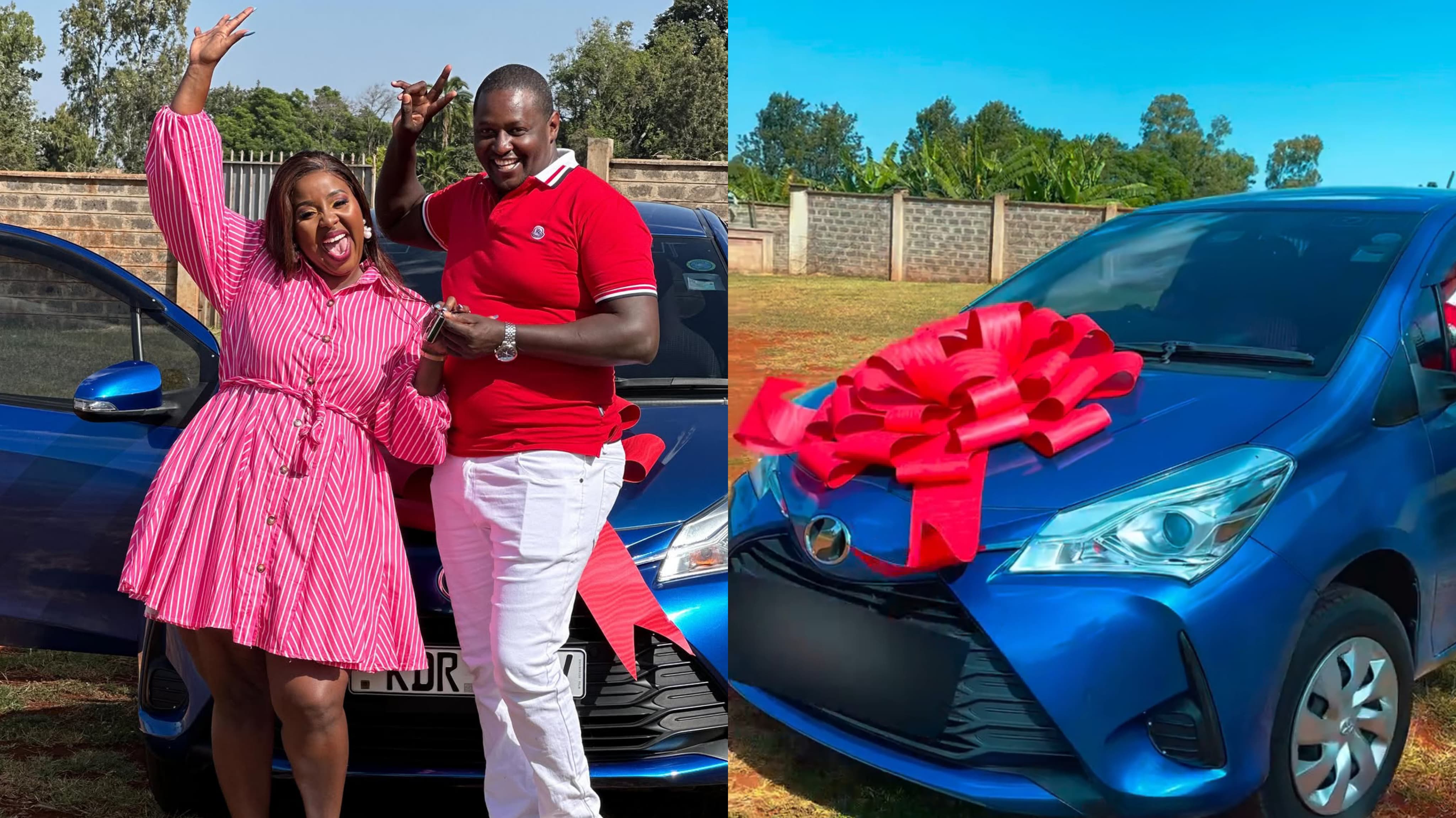 Terence Creative Gifts His Wife Milly Chebby A Brand New Toyota Vitz